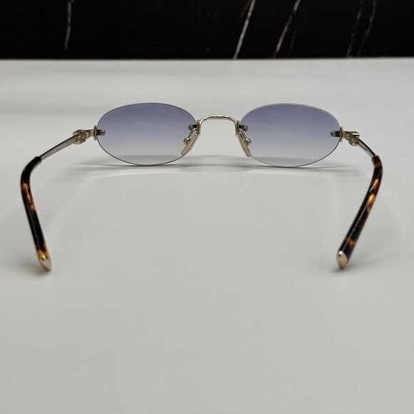 NEW MIU MIU MUA54S ZVN80O SUNGLASSES GOLD OVAL WOMEN SUNGLASSES MU A54S, SMU A54 main image 12